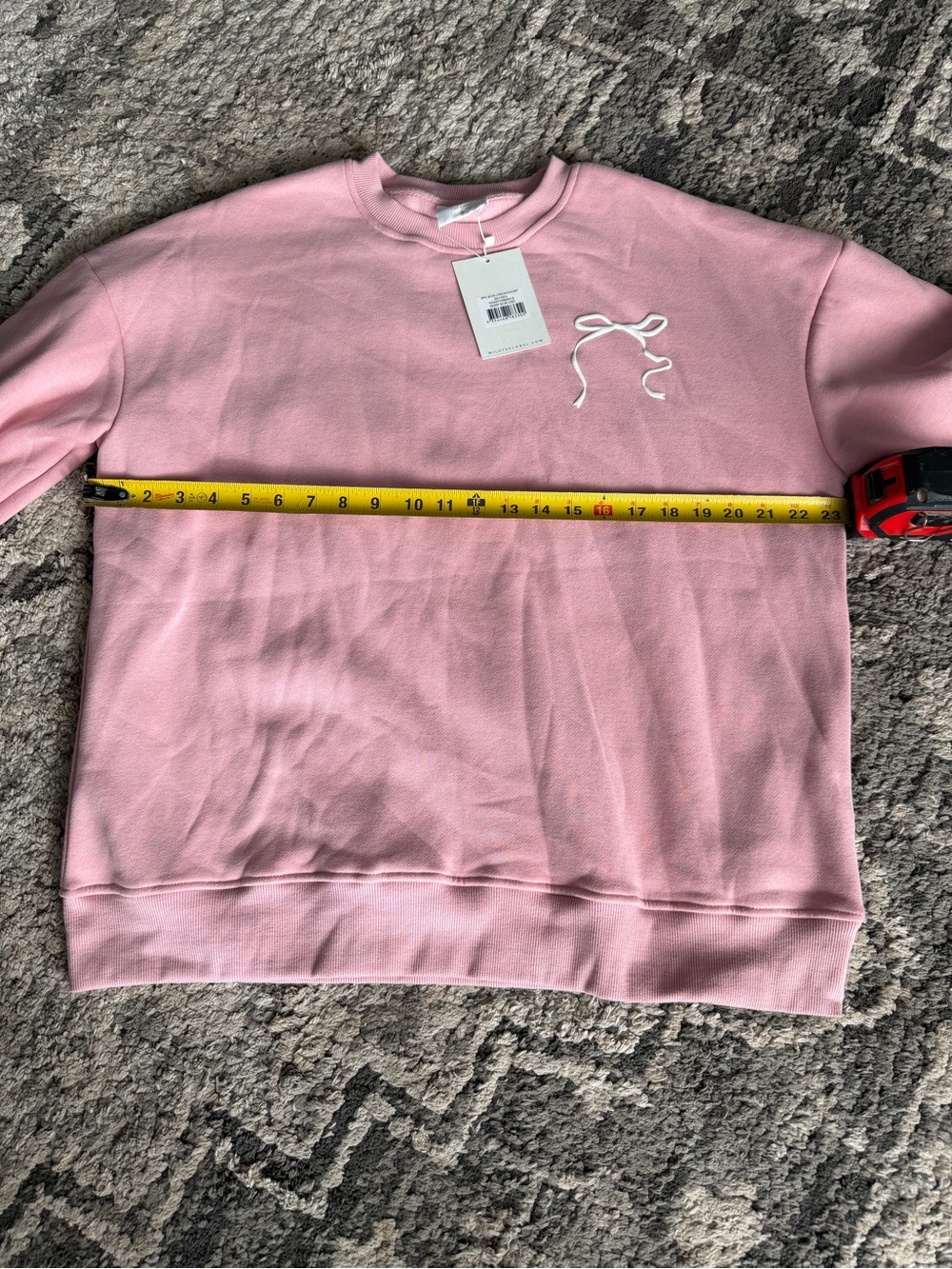SET- Wilo The Label blush pink crewneck and shorts set - Picture 9 of 11
